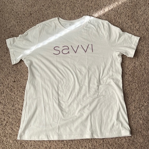 white t-shirt, SAVVI, medium - Picture 1 of 2